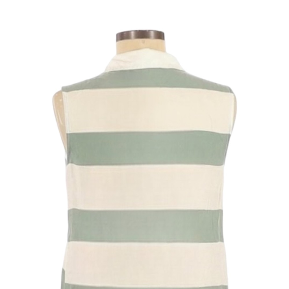 πΊ Beach Lunch Lounge Soft Chambray Sleeveless Stripe Mini Dress Size S - Picture 4 of 8